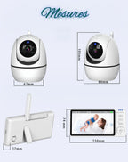 Babyphone vidéo avec 2 caméras