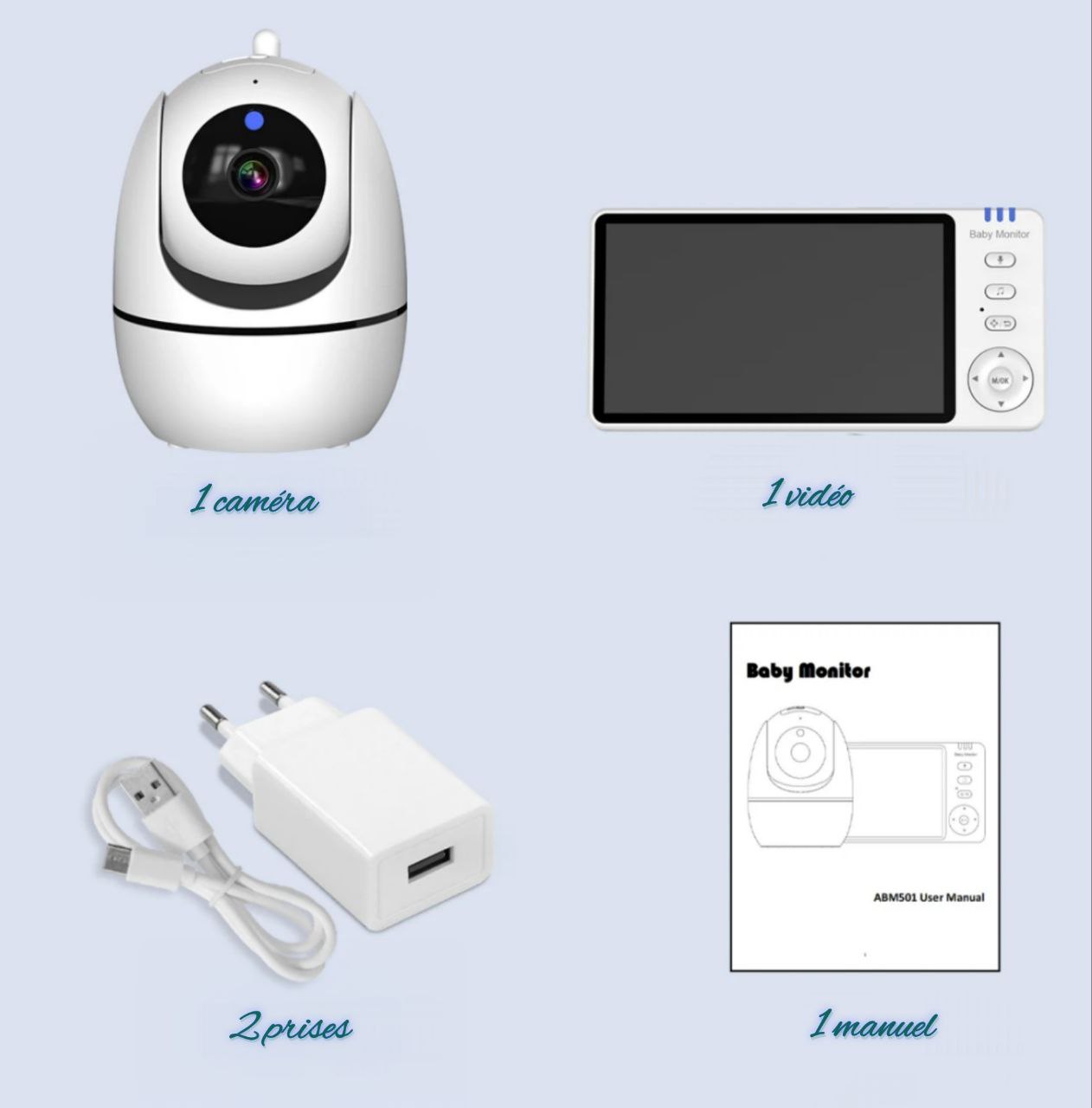 Babyphone vidéo avec caméra